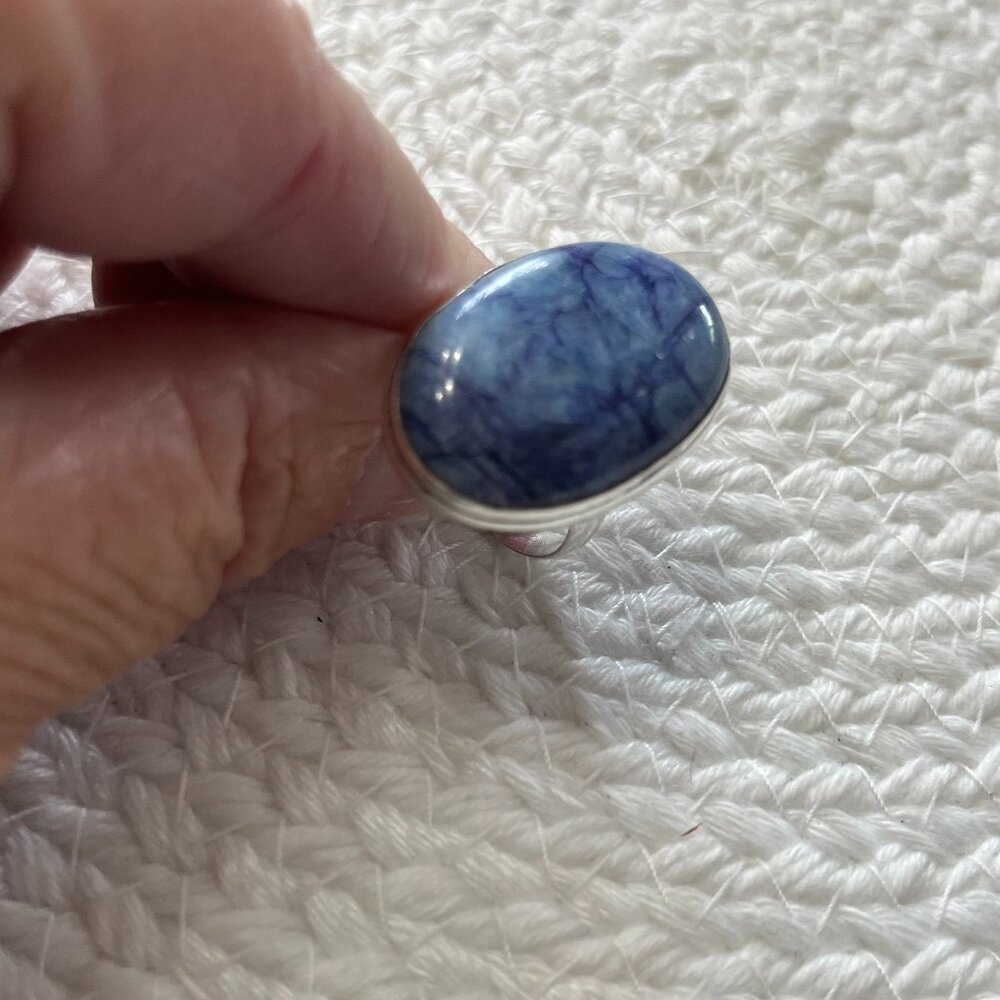 Gorgeous BLUE KYANITE Handmade Sterling 925 Ring Size 7.25 #832D